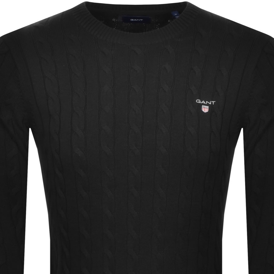 Alternative Image for ProductGant Cable Knit Jumper Black2